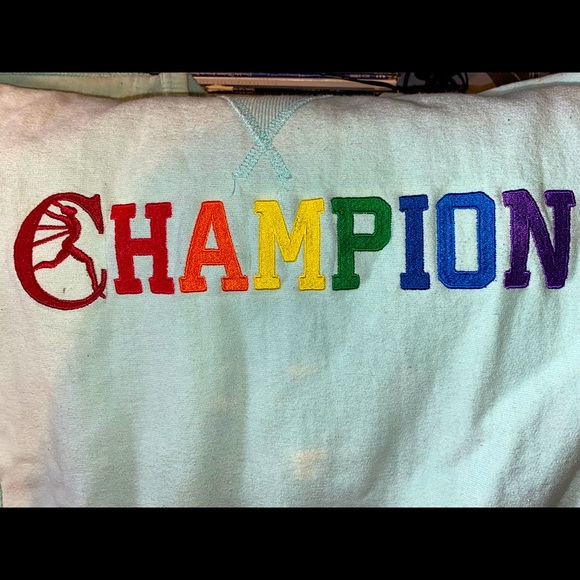 CHAMPION x Todd Snyder Pullover Sweatshirt Blue-Green - Picture 4 of 5